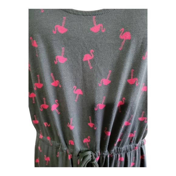 💕Boden Tropical Flamingo Sleeveless Maxi Dress With Tie Waist Womens 12R - Picture 7 of 9